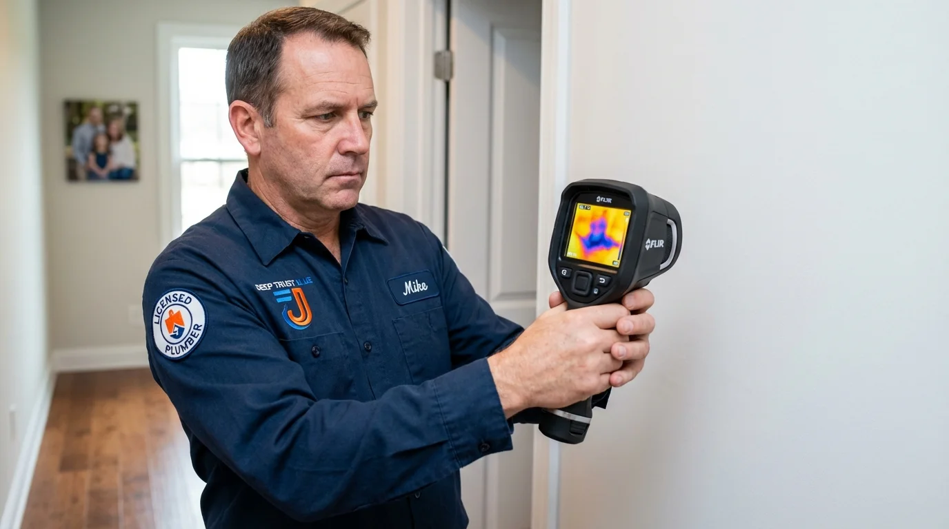 Thermal imaging leak detection by Johns Plumbing LLC in Langston
